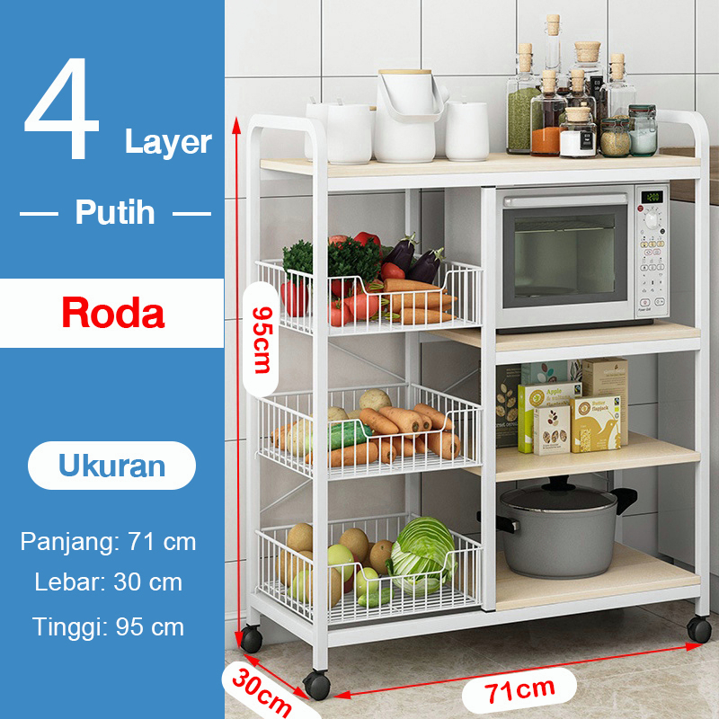 Jual Rak Dapur Susun Minimalis Rak Oven Microwave Serbaguna Rak Kabinet Dapur Rak Penyimpanan