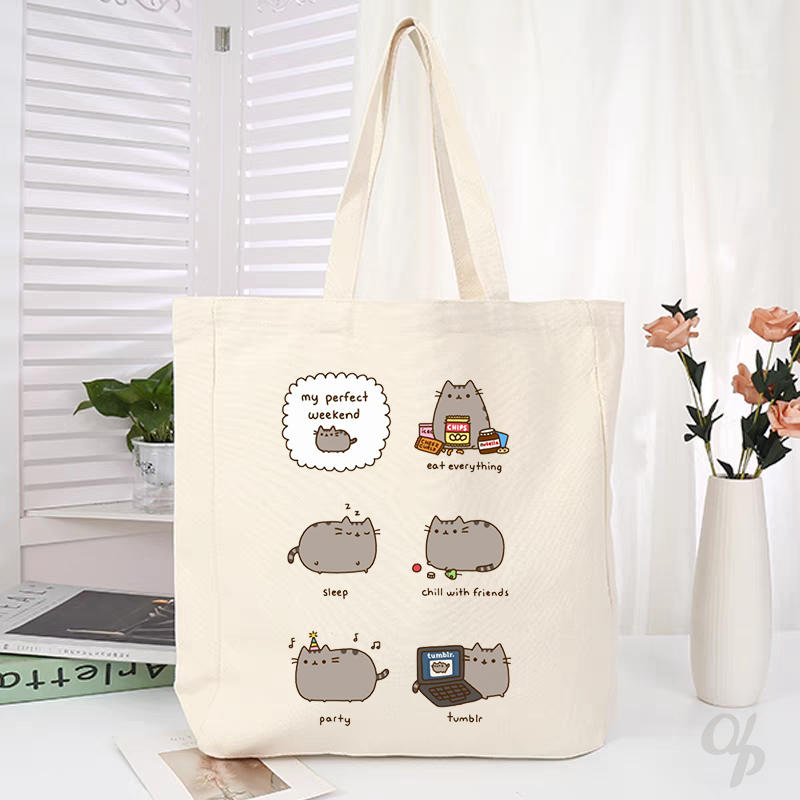 Cat untuk tote bag kanvas hotsell