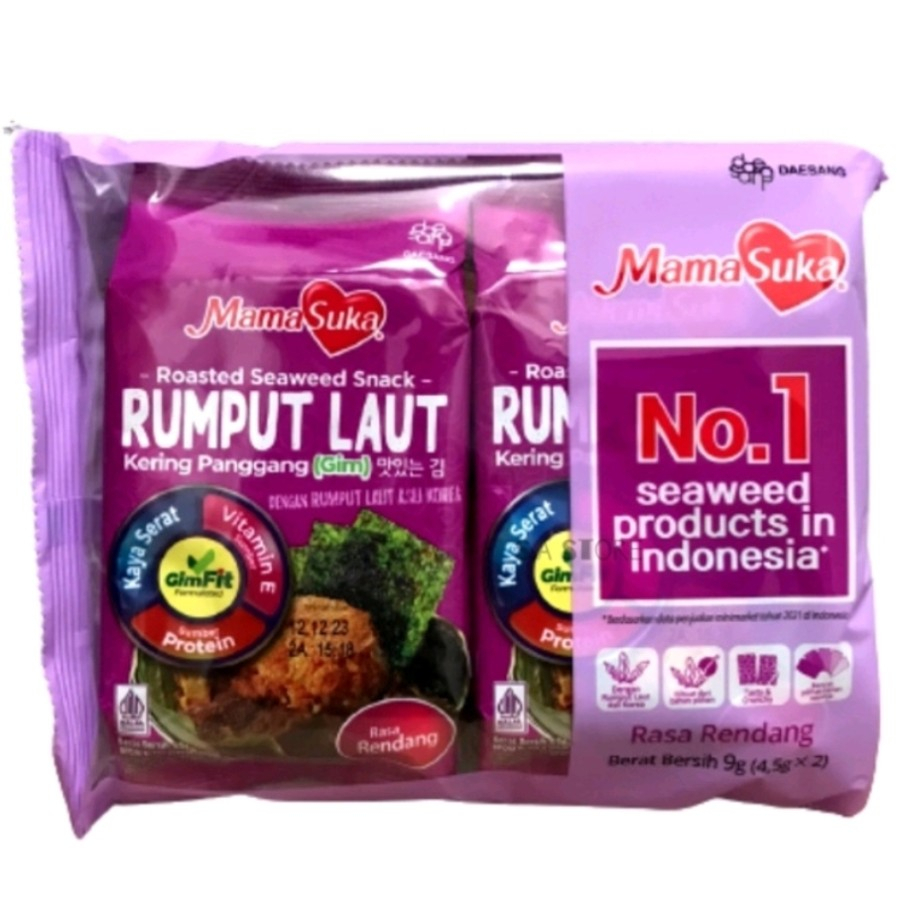 Jual Mamasuka Gim Rumput Laut Nori Panggang Isi 2 (bbq Jagung Bakar 