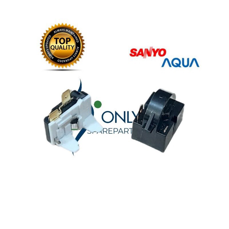 Jual relay Overload dan ptc rilay kulkas aqua sanyo satu pintu dll
