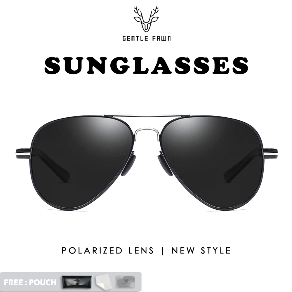 Jual Gentle Fawn Kacamata Sunglasses Hitam Anti Silau Polarized Pria