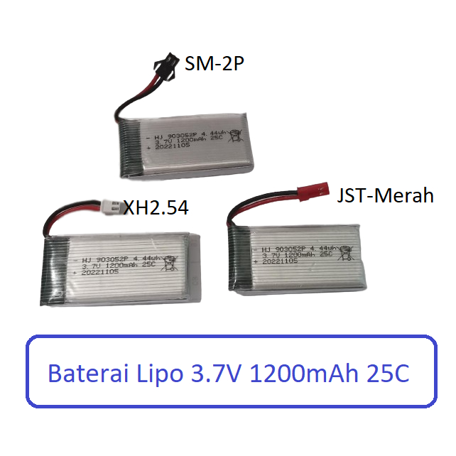 Jual Battery Baterai Batre Drone Lipo Mah V Volt Soket Merah Xh Sm P Untuk Drone