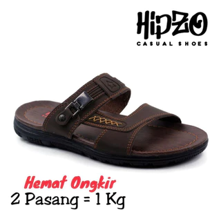 Sandal Kulit Pria CT01 100% ORIGINAL Terbaru 2025 Sendal Cowok Laki Laki Dewasa Lentur Anti Selip