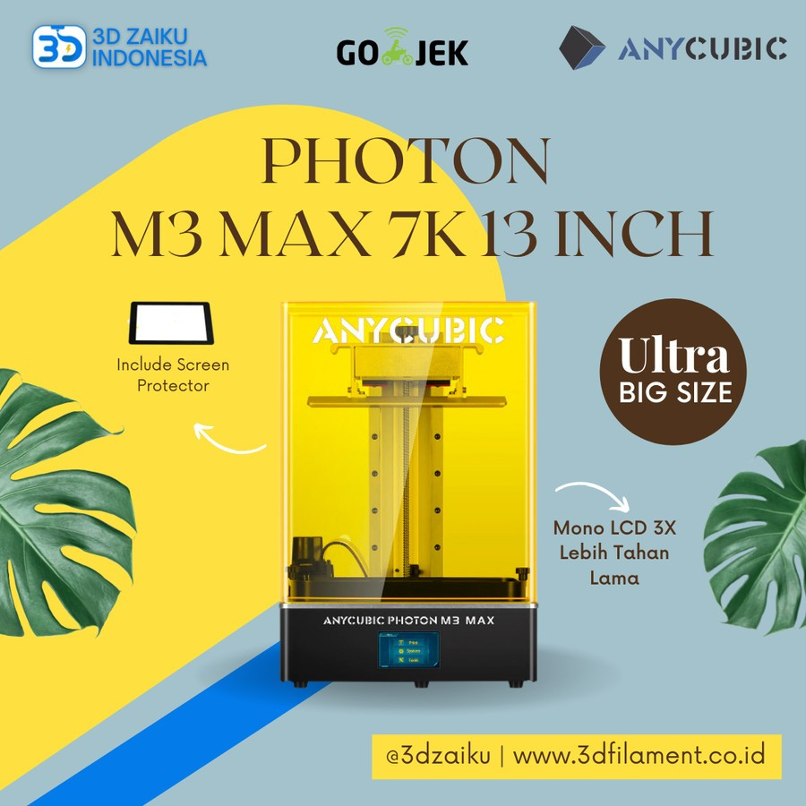 Jual 3D Printer Anycubic Photon M3 MAX 7K 13 Inch LCD Ultra Big Size ...