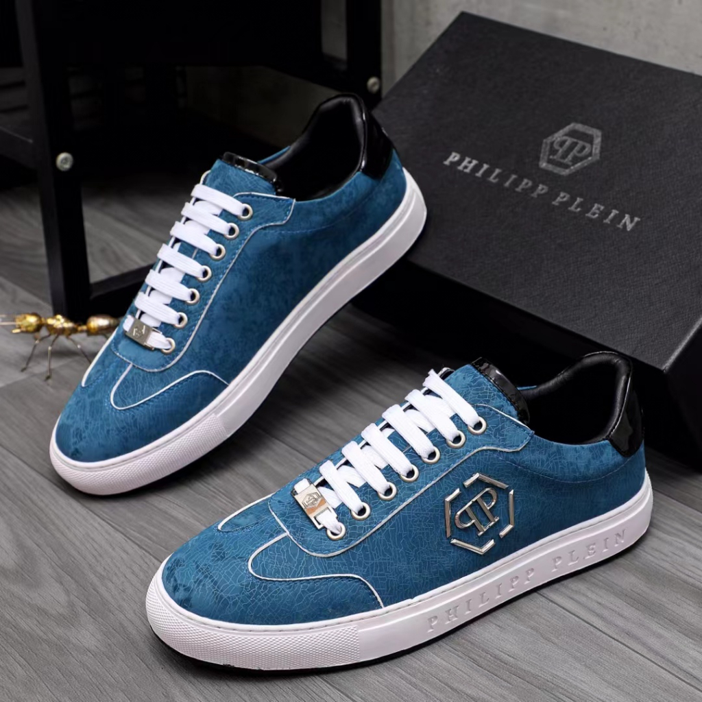 sepatu pria philipp plein sneaker cowok mirror men shoes run away top pp  branded