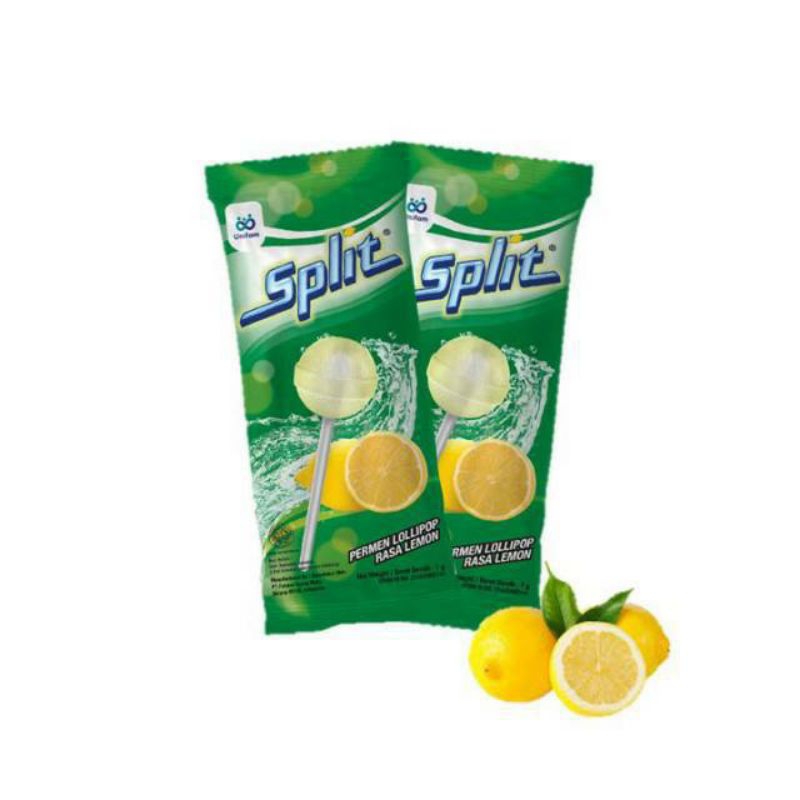 Jual Permen Loli Split rasa Lemon isi 12pcs | Shopee Indonesia