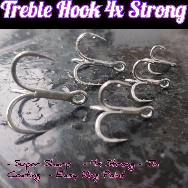 Mustad 7794-DS Treble Hook - Size 4, Extra Strong Short Shank, Durasteel, For Fishing Lures & Rigs - View #8