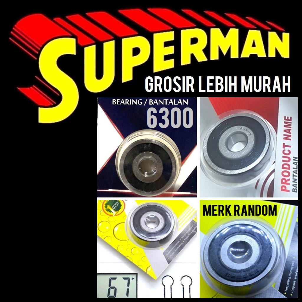 Jual LAKER 6300 PRES MERK RANDOM bearing laher bering bantalan roda ...