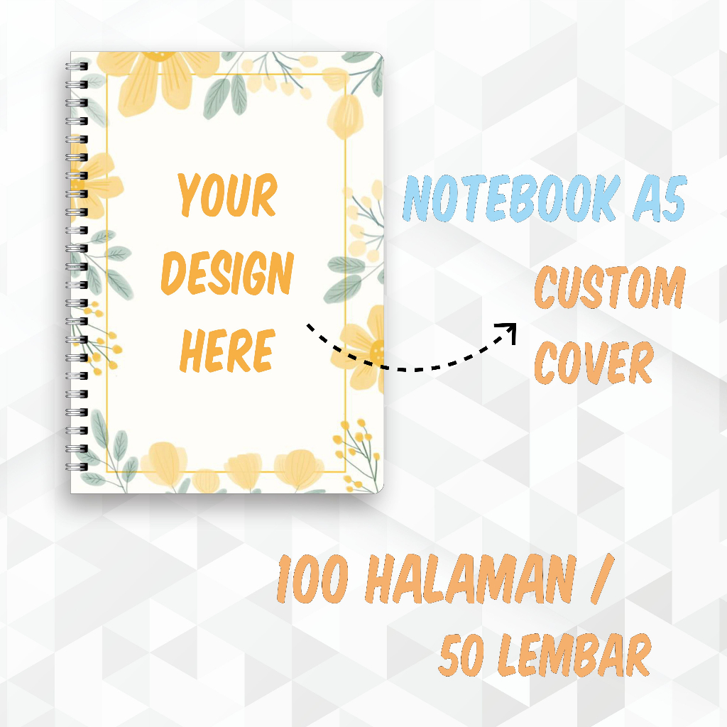 Jual Notebook / Buku Catatan Soft Cover Custom A5 50 Lembar | Shopee ...