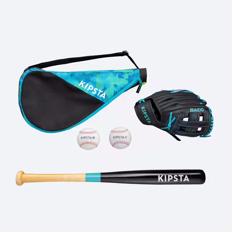 BA 100 Baseball Set – Kids - Black, Red - Kipsta - Decathlon