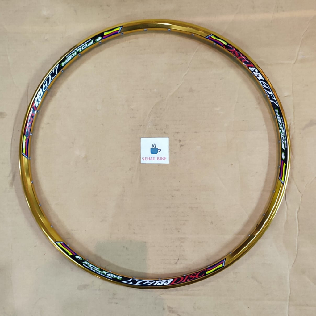 Jual Velg Rim Sepeda 26 Folker XC 133 32hole Anodize Gold Original ...