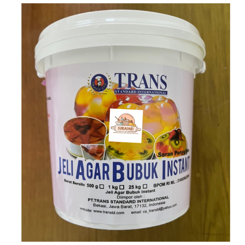 Jual Trans Jelly Powder 500 gram botol / bubuk premix jelly jeli