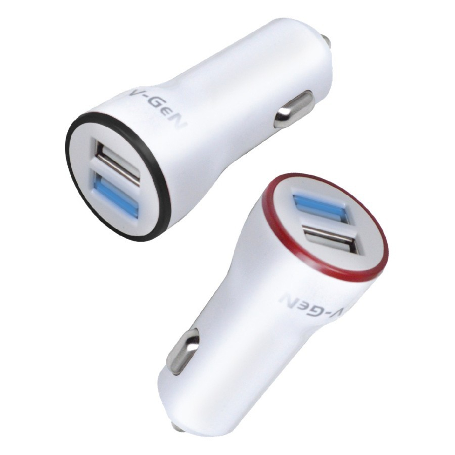 Jual adaptor Car Charger VCC2-37 LED 2port USB 2.4A motor mobil Vgen ...