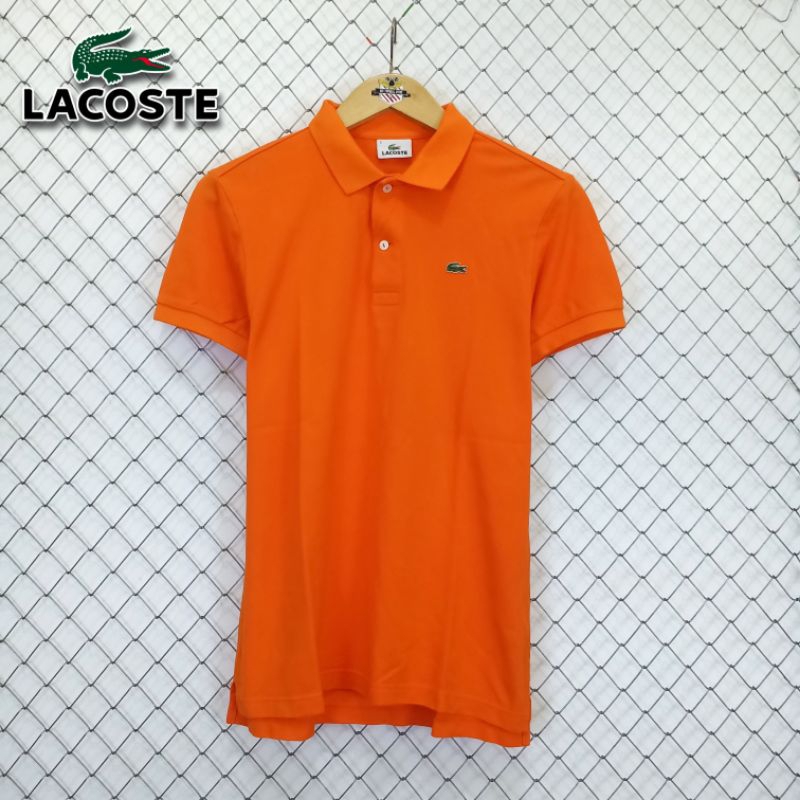 Jual Polo Shirt Lacoste Original Orange Color / Kaos Lacoste Original