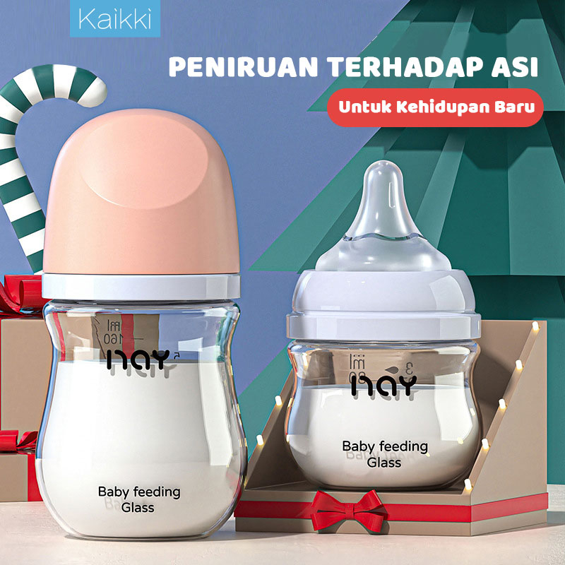 Jual Kaikki Newborn baby 06 months baby glass bottle antiflatulence