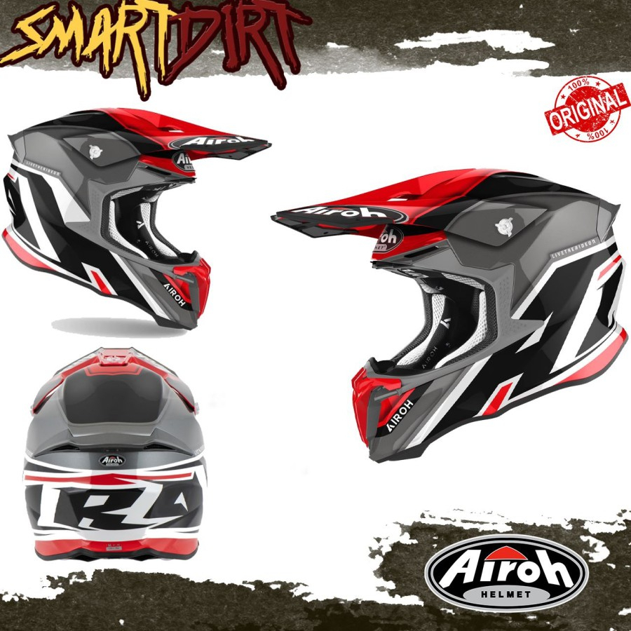 Jual HELM CROSS AIROH TWIST 2.0 SHAKEN RED GLOSS HELM MOTOR AIROH ...