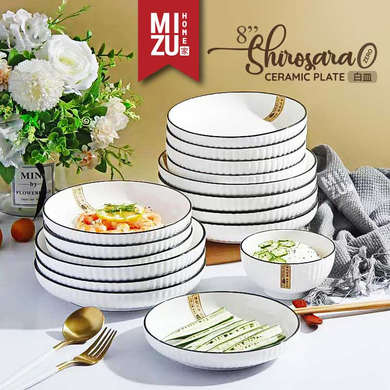 Jual MIZU SHIROSARAZERO Ceramic Dining Plate Piring Makan Keramik