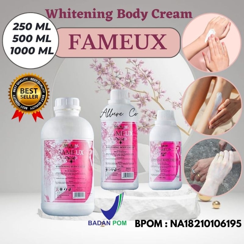 Jual FAMEUX WHITENING BODY CREAM BLEACHING 250 GR/ 500 GR/ BLEACHING