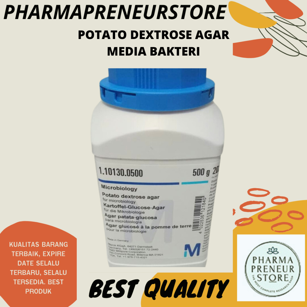 Jual Potato Dextrose Agar Pda Merck Per 50 Gr Media Bakteri Mikrobiologi Best Quality Shopee 4592