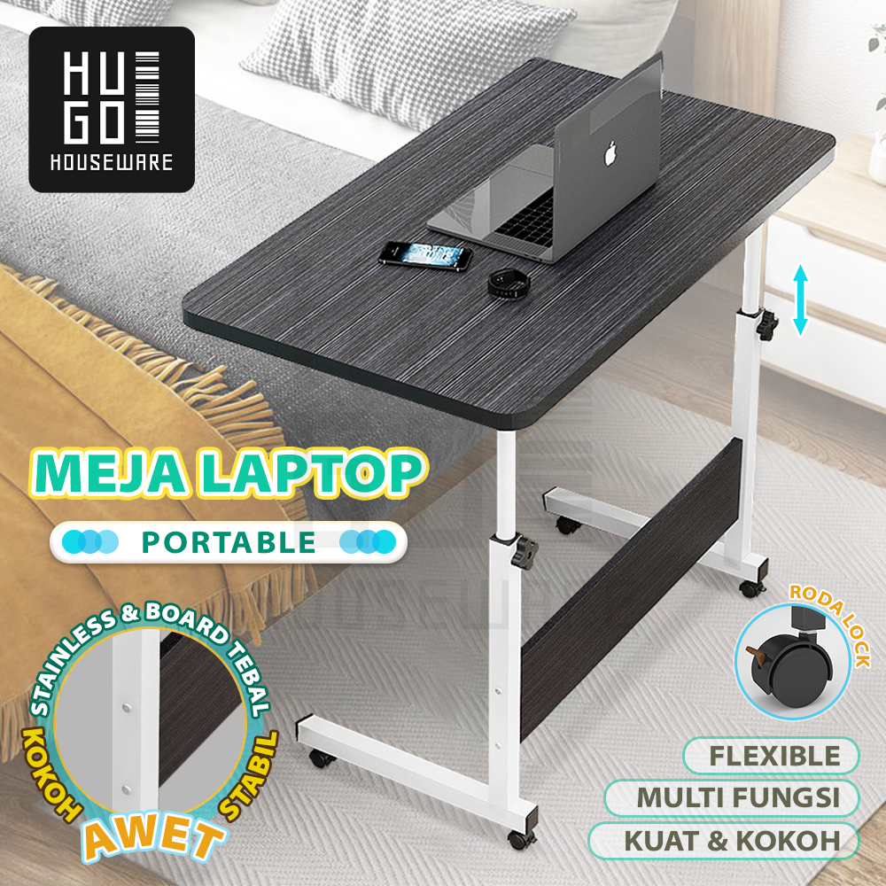 Jual HUGO Meja Laptop Belajar Serbaguna / Meja Roda Portable Stand ...