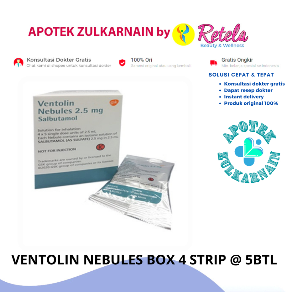 Jual Ventolin Nebules Box Strip Btl Combiven Seretide Symbicort Flixotide Nebulezer