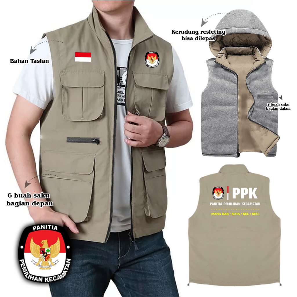 Jual ROMPI PPK TERBARU 2024 / ROMPI PETUGAS PEMILU / JAKET ROMPI ...