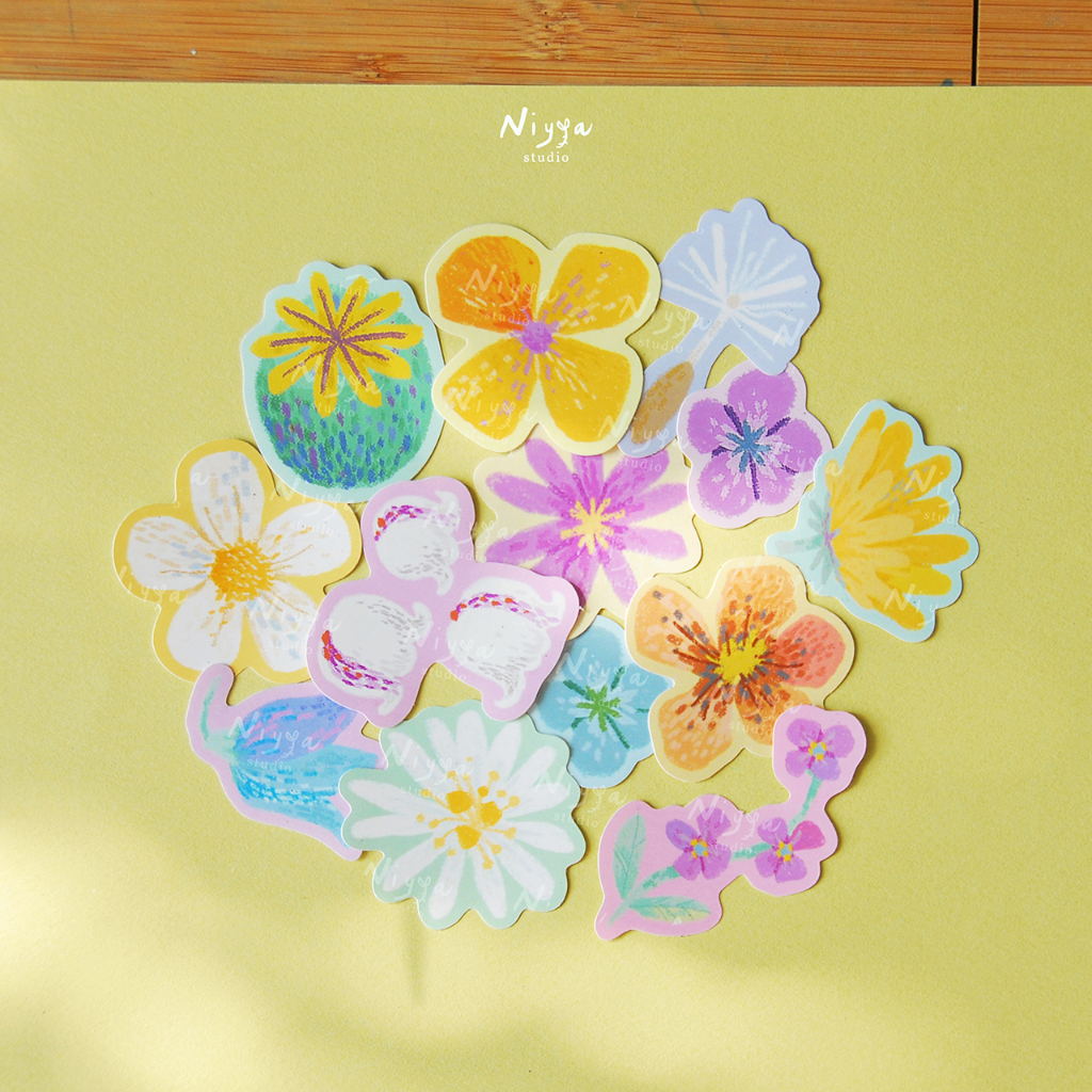 Jual Wildflowers Sticker Set | Plant Botanical Sticker | Journaling ...