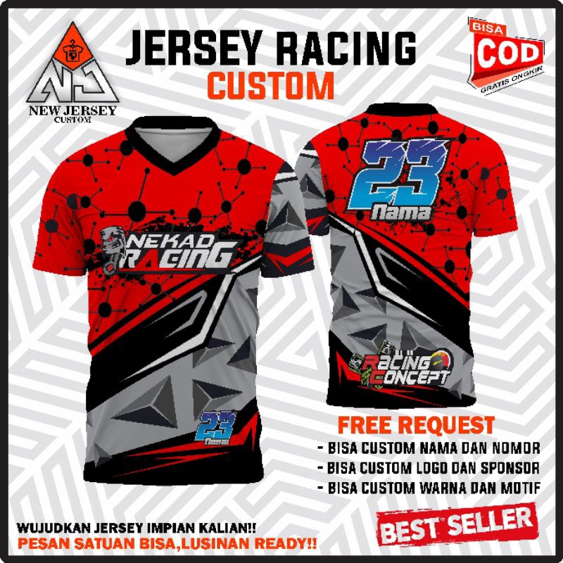 Jual Jersey Racing Custom Desain Free Request | Shopee Indonesia