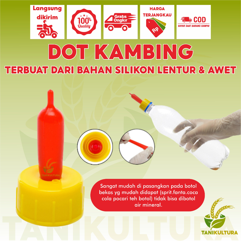 Jual Dot Kambing Cempe Dan Botol Silikon Dot Etawa Dot Domba Dot Anak ...