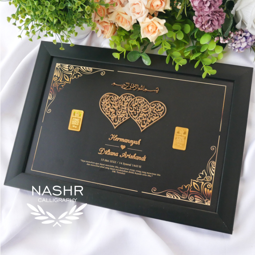 Jual Frame Standar Hitam 20x30 cm ( Kaligrafi & Nama TIMBUL ) Dekorasi ...