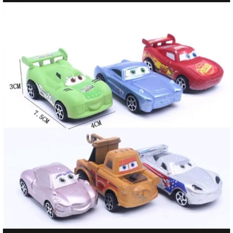 Jual Topper Mobil Lightning McQueen, Topper Cars, Mainan Cars Set 6pcs ...