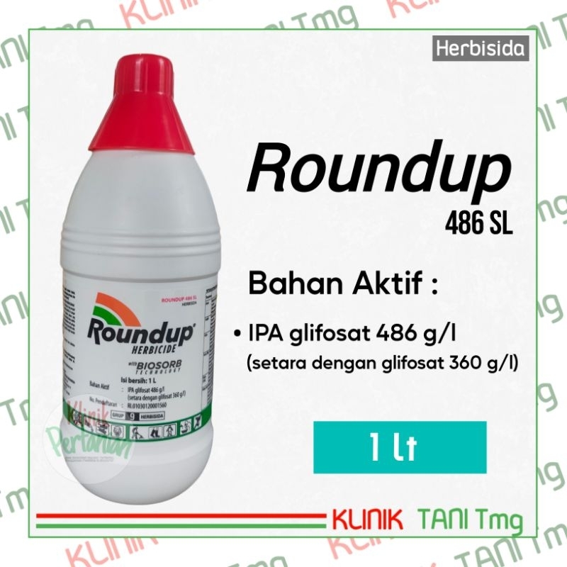 Jual ROUNDUP 486SL - 1liter | HERBISIDA PEMBASMI RUMPUT DAN GULMA ...