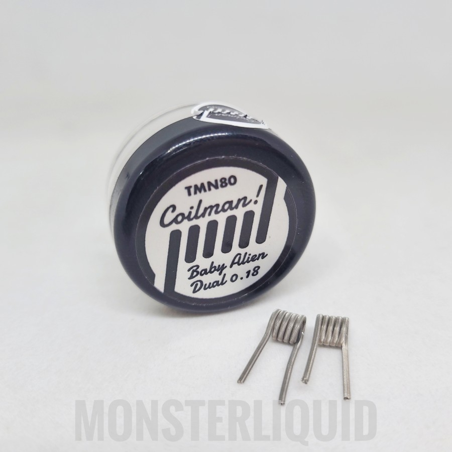 Jual COILMAN TMN80 BABY ALIEN DUAL COIL 0.18 OHM PREBUILD COILS ...
