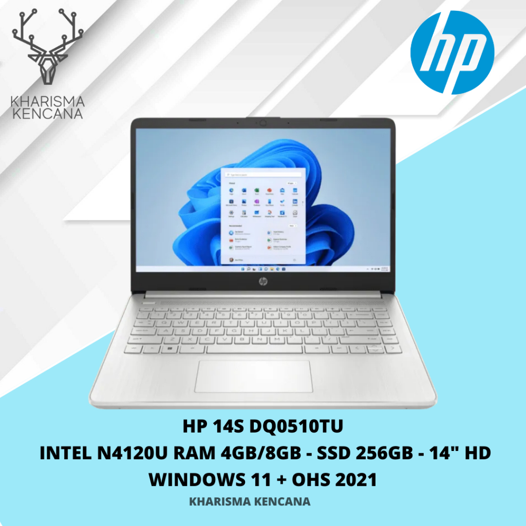 Jual Hp 14s Dq0510tu Intel Quad Core N4120 4gb 256ssd 14 Hd Win11 Ohs21 Shopee Indonesia 4036