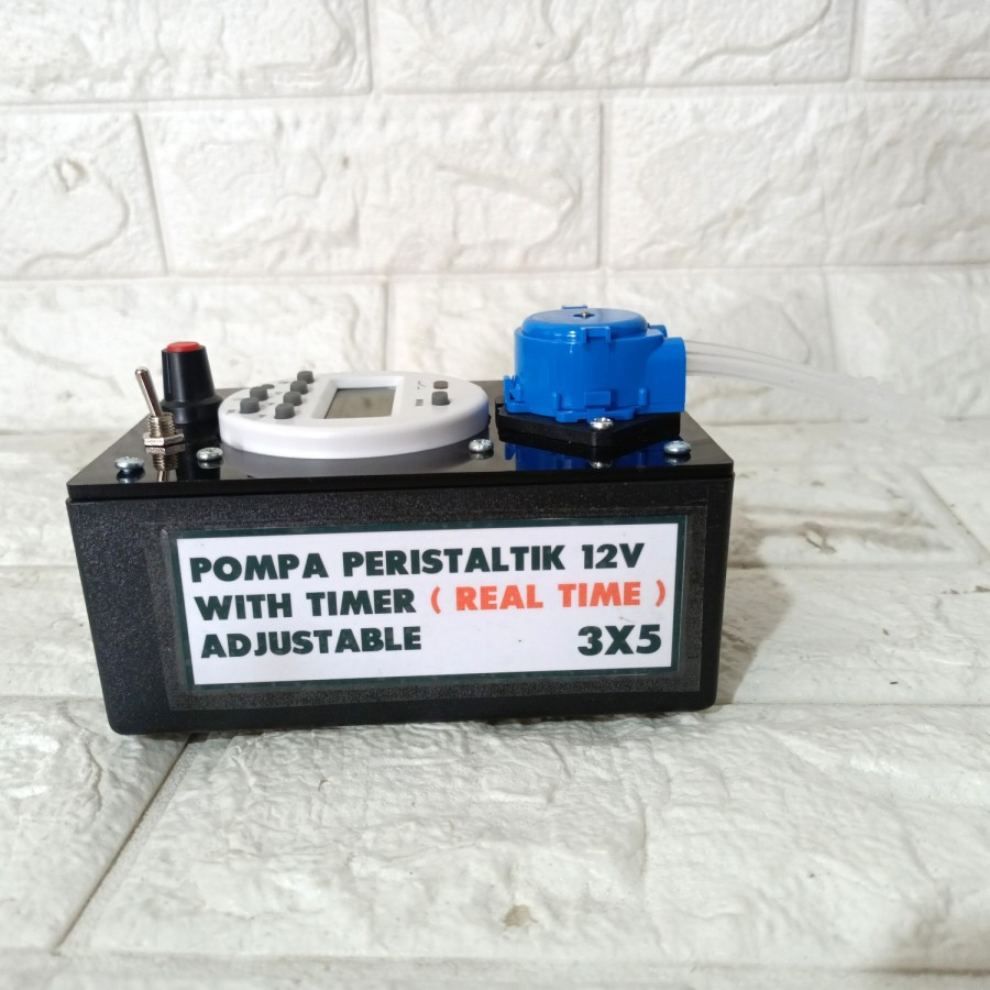 Jual pompa peristaltik dosing pump otomatis with timer realtime 12V ...