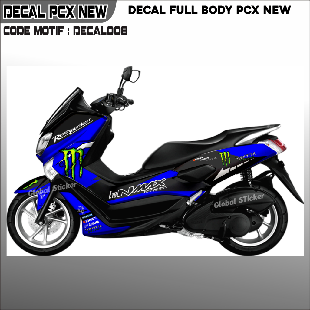 Jual DECAL FULL BODY MOTIF MONSTER DECAL MOTIF MONSTER MOTOR YAMAHA ...
