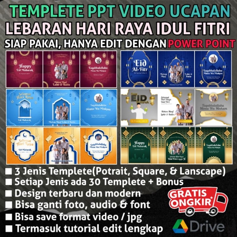 Jual Templete Ppt Ucapan Selamat Idul Fitri Idul Adha Premium Shopee Indonesia