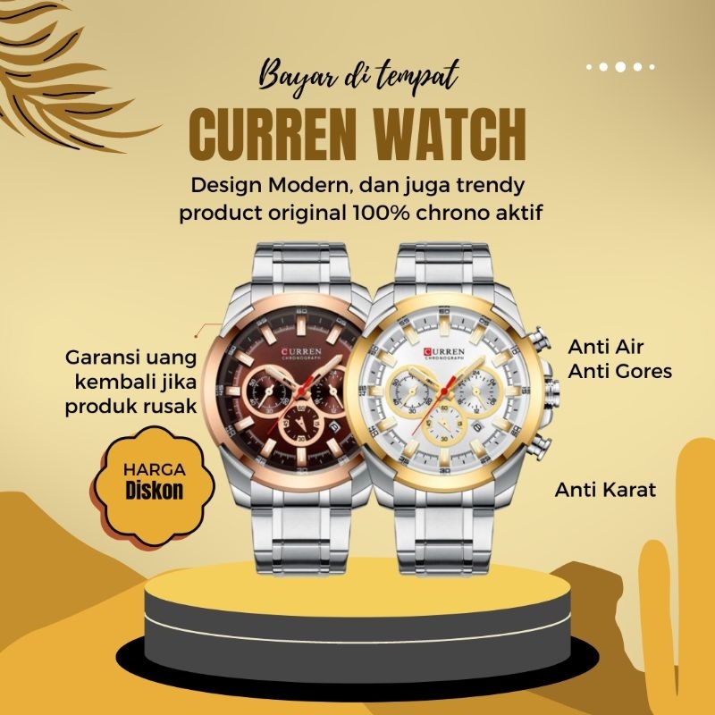 Jual JAM TANGAN PRIA ORIGINAL RANTAI STAINLESS CHRONO AKTIF | Shopee ...