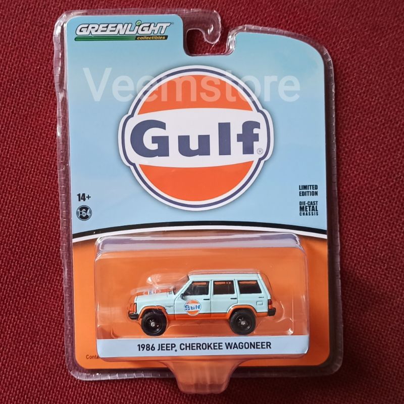 Jual Die Cast 164 Jeep Cherokee Wagoneer 1986 [Greenlight] Gulf Edition Shopee Indonesia