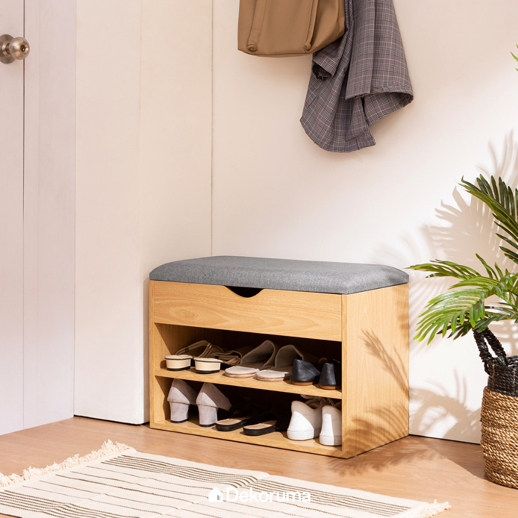 Jual Dekoruma YISU Rak Sepatu Kayu 2 Tingkat / Shoe Cabinet Minimalis ...