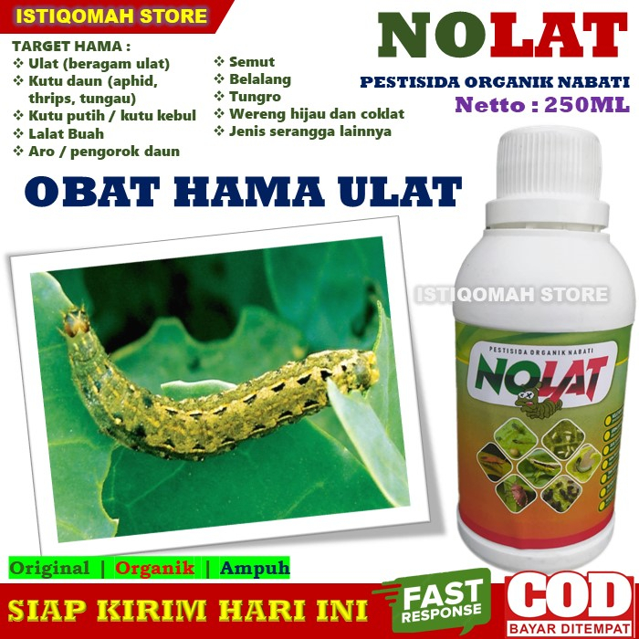 Jual Pestisida Organik Nabati Nolat Ml Obat Semprot Hama Ulat Untuk