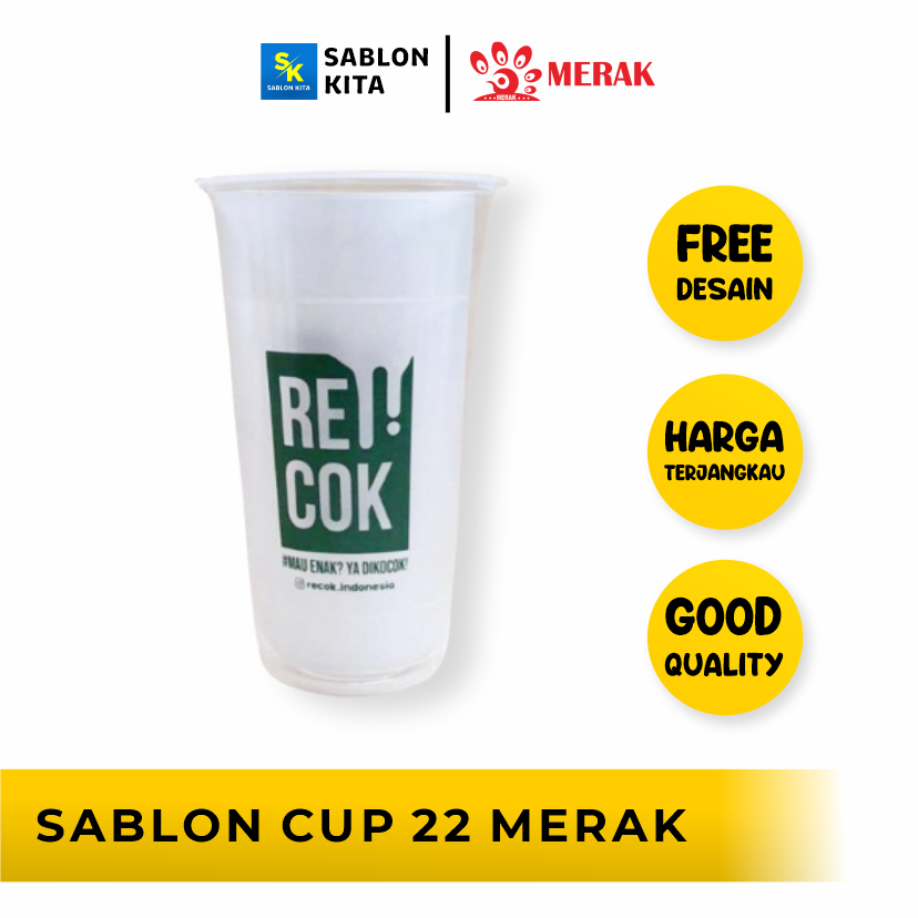Jual Terbaik Sablon Cup Plastik Datar 22 Oz Merk Merak 8 Gram Cup Gelas Minuman Shopee Indonesia 5507