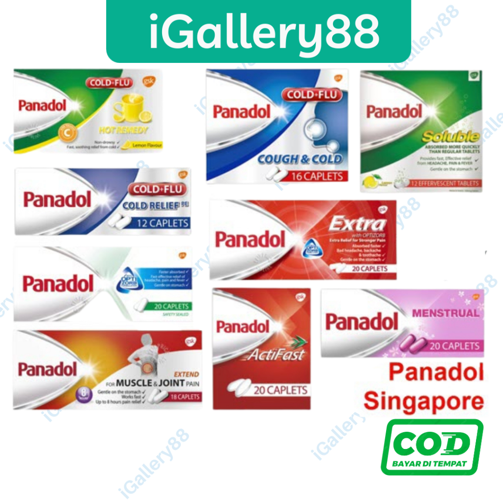 Jual Panadol Singapore Extra Soluble Actifast Menstrual Extend Batuk