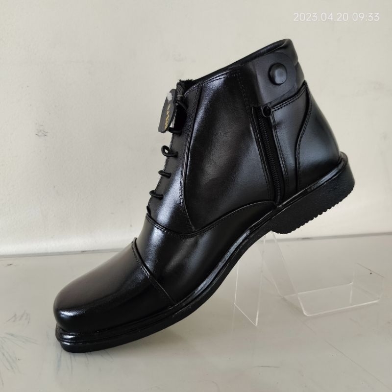 Jual Sepatu Boots Pria Kulit Asli Medali Sj Pdh Tni Polri Satpam