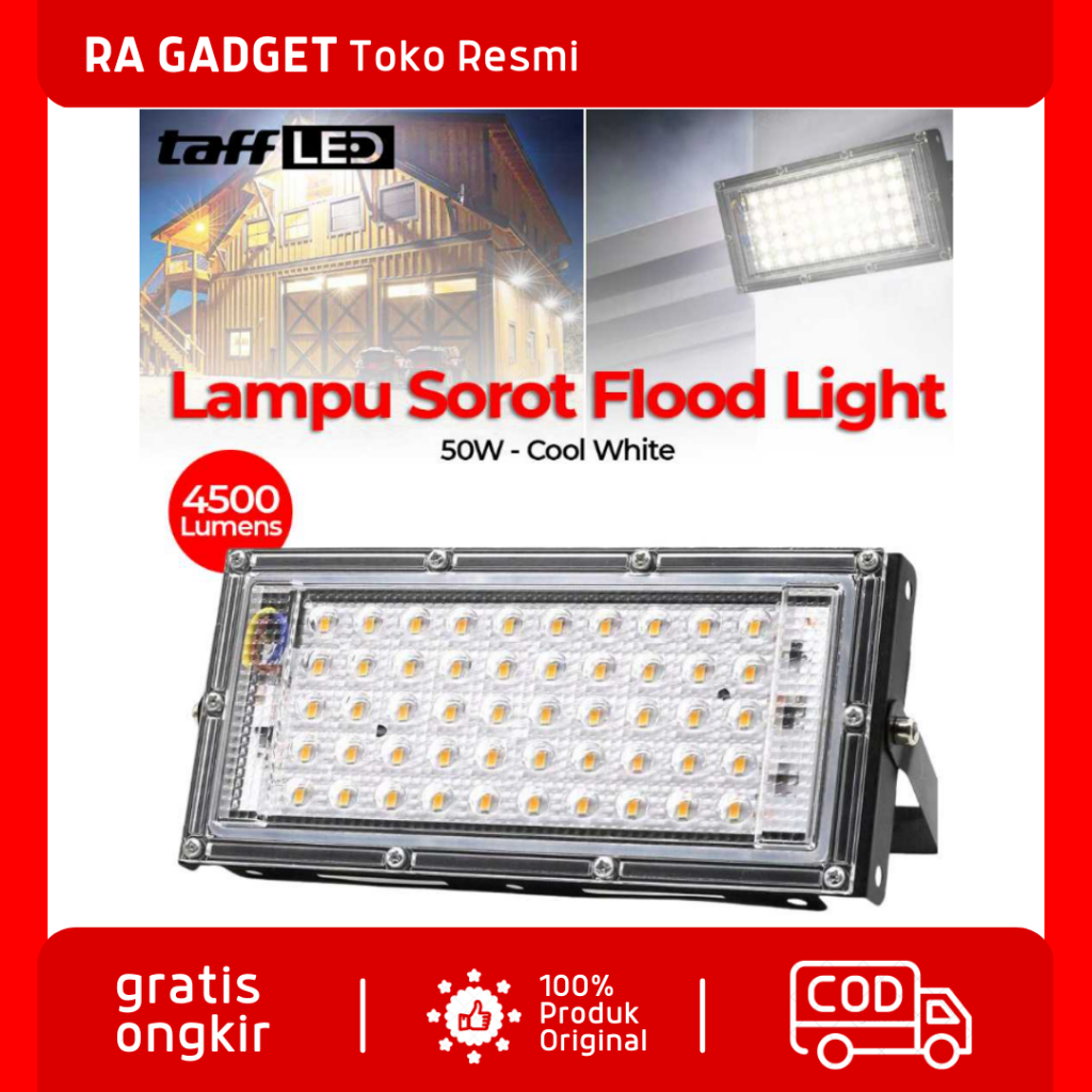 Jual Lampu Sorot Led Outdoor Flood Light K Lumens V Cool White