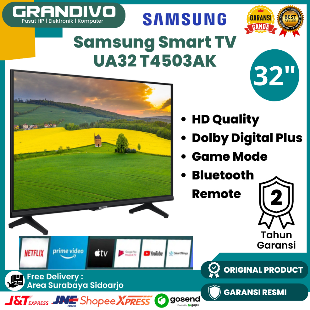 SAMSUNG - LED TV 32 HD SMART TV - UA32T4503AK – Elektronik Murah