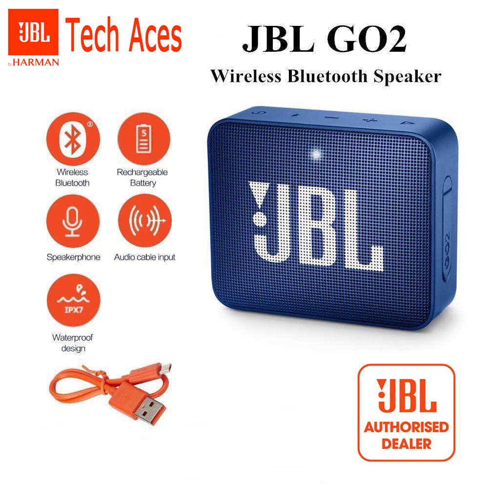 Jual JBL Go 2 Portable Wireless Bluetooth Mini Speaker Waterproof