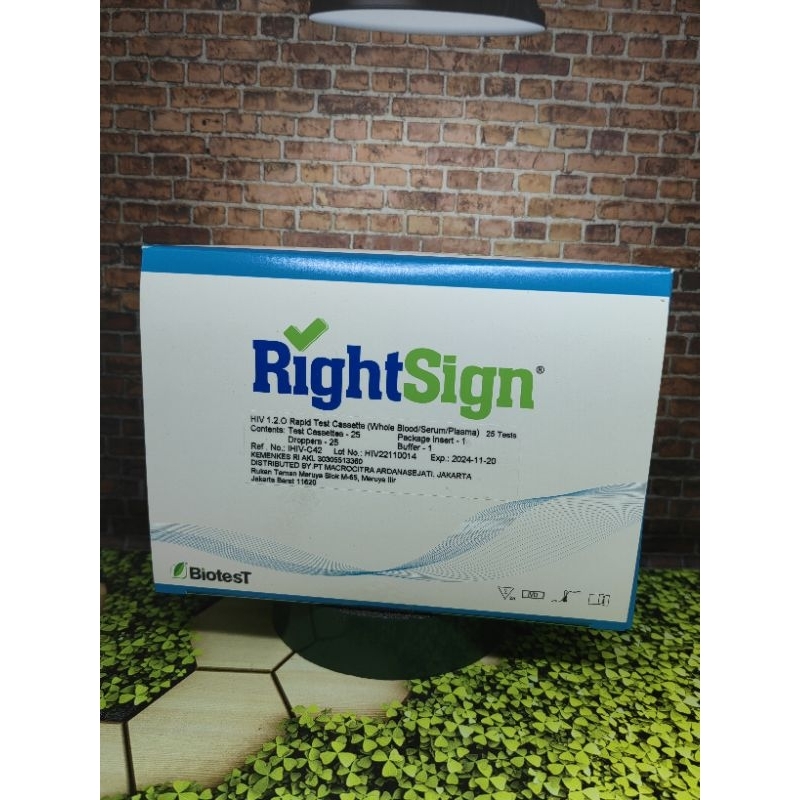 Jual HIV CARD TEST RIGHTSIGN BIOTEST 25 TEST ( Whole Blood/Serum/Plasma) Shopee Indonesia