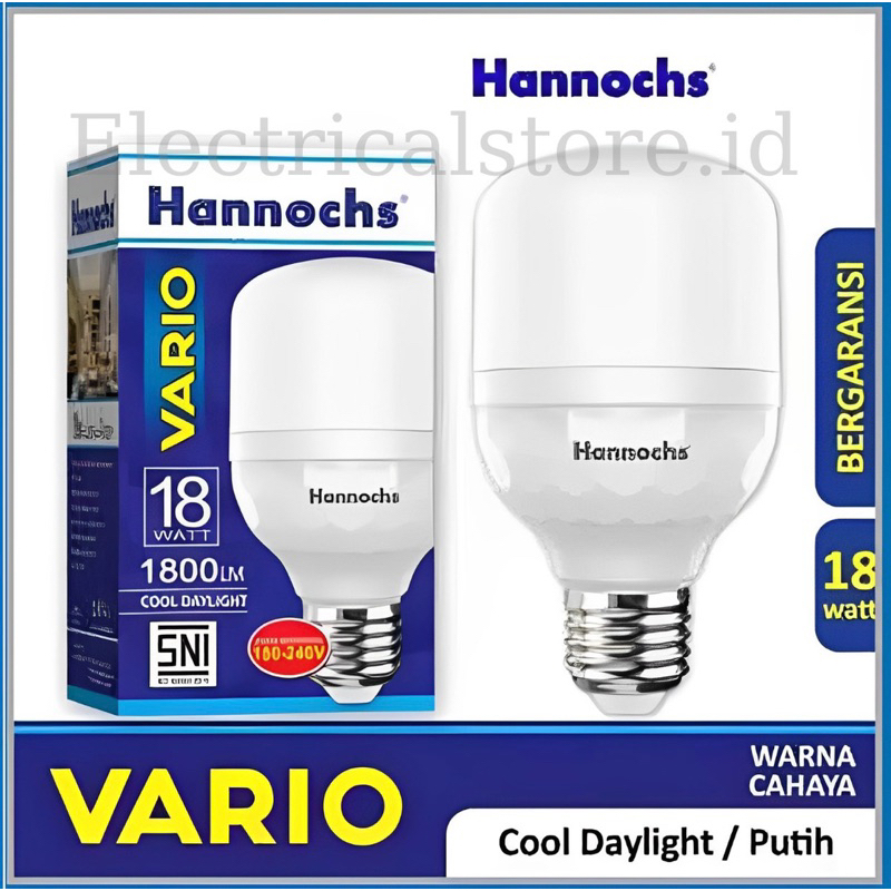 Jual Bola Lampu Led Hannochs Vario Watt Cahaya Putih Vp W