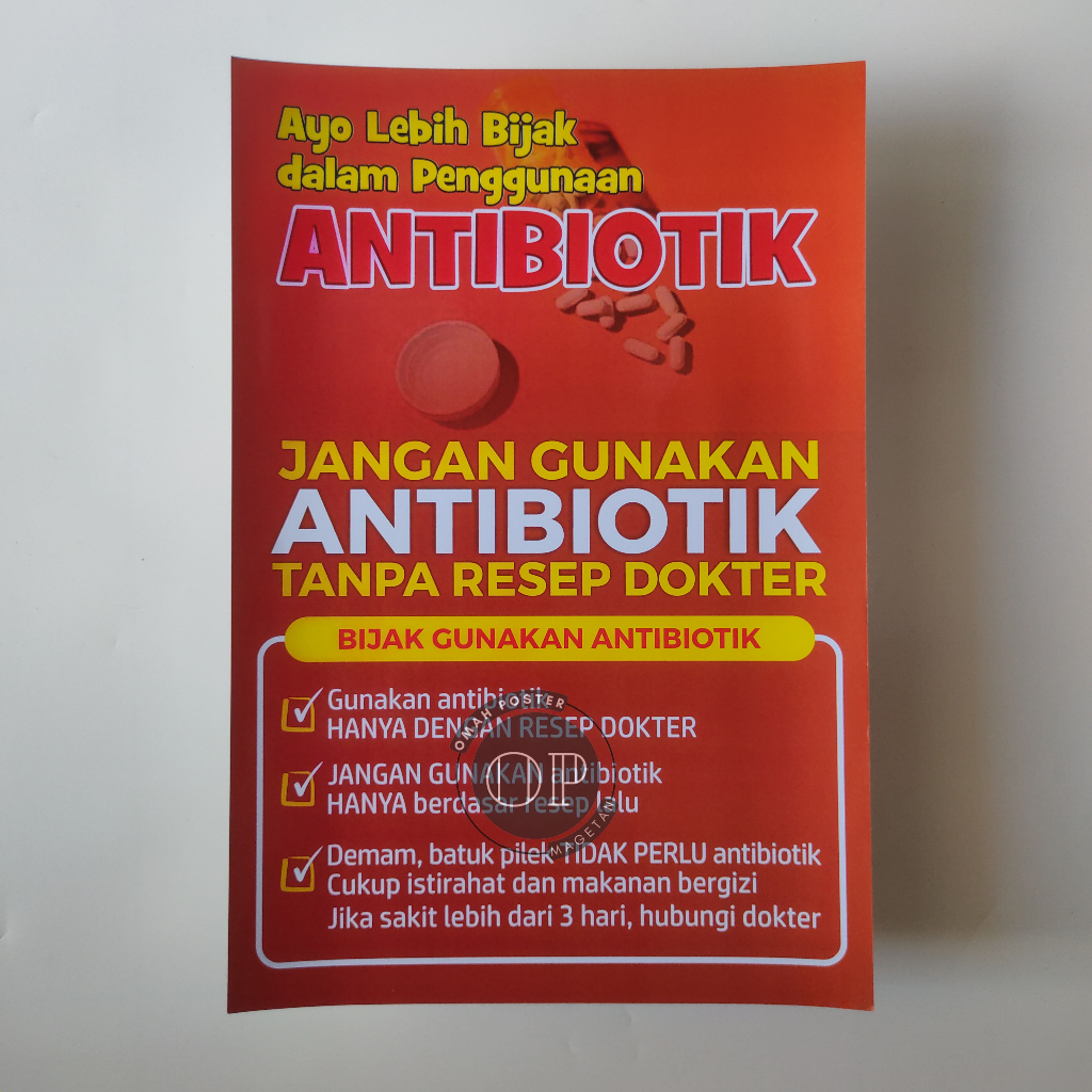 Jual Poster Jangan Gunakan Antibiotik Tanpa Resep - Poster Farmasi